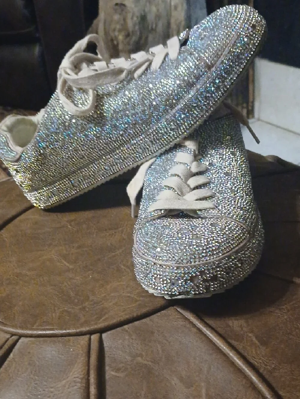 Matisse‎ Silver Crystal Platform Sneakers,sz.8.5M